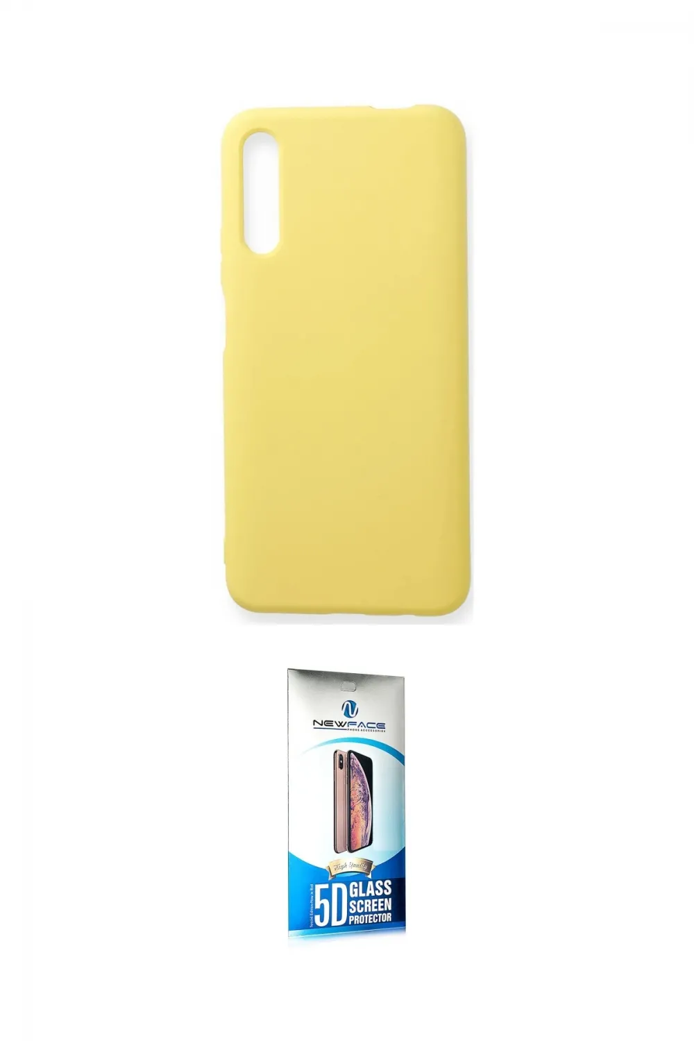 ieg™ P Smart Pro / Y9S Kılıf Ahenk Serisi - Siyah 5D Eko Cam Ekran Koruyucu