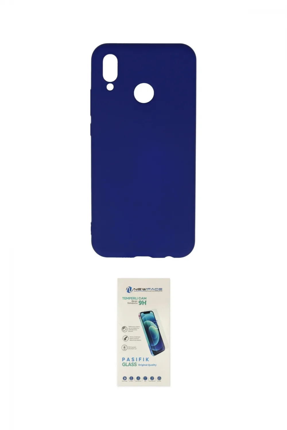 ieg™ P20 Lite Kılıf Ahenk Serisi - Şeffaf Pasifik Cam Ekran Koruyucu