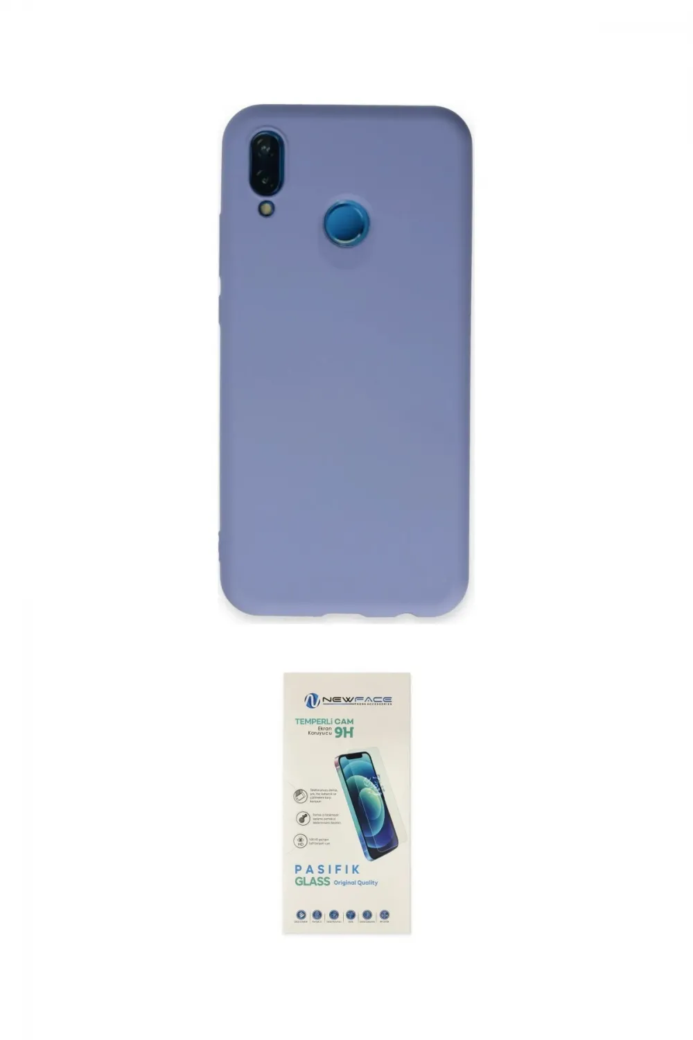 ieg™ P20 Lite Kılıf Ahenk Serisi - Şeffaf Pasifik Cam Ekran Koruyucu