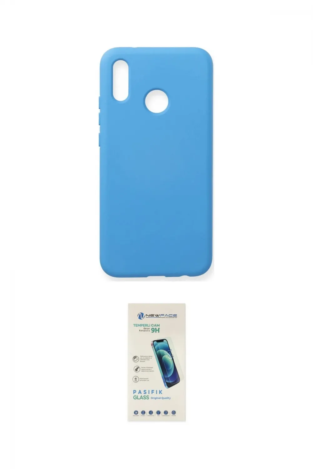 ieg™ P20 Lite Kılıf Ahenk Serisi - Şeffaf Pasifik Cam Ekran Koruyucu