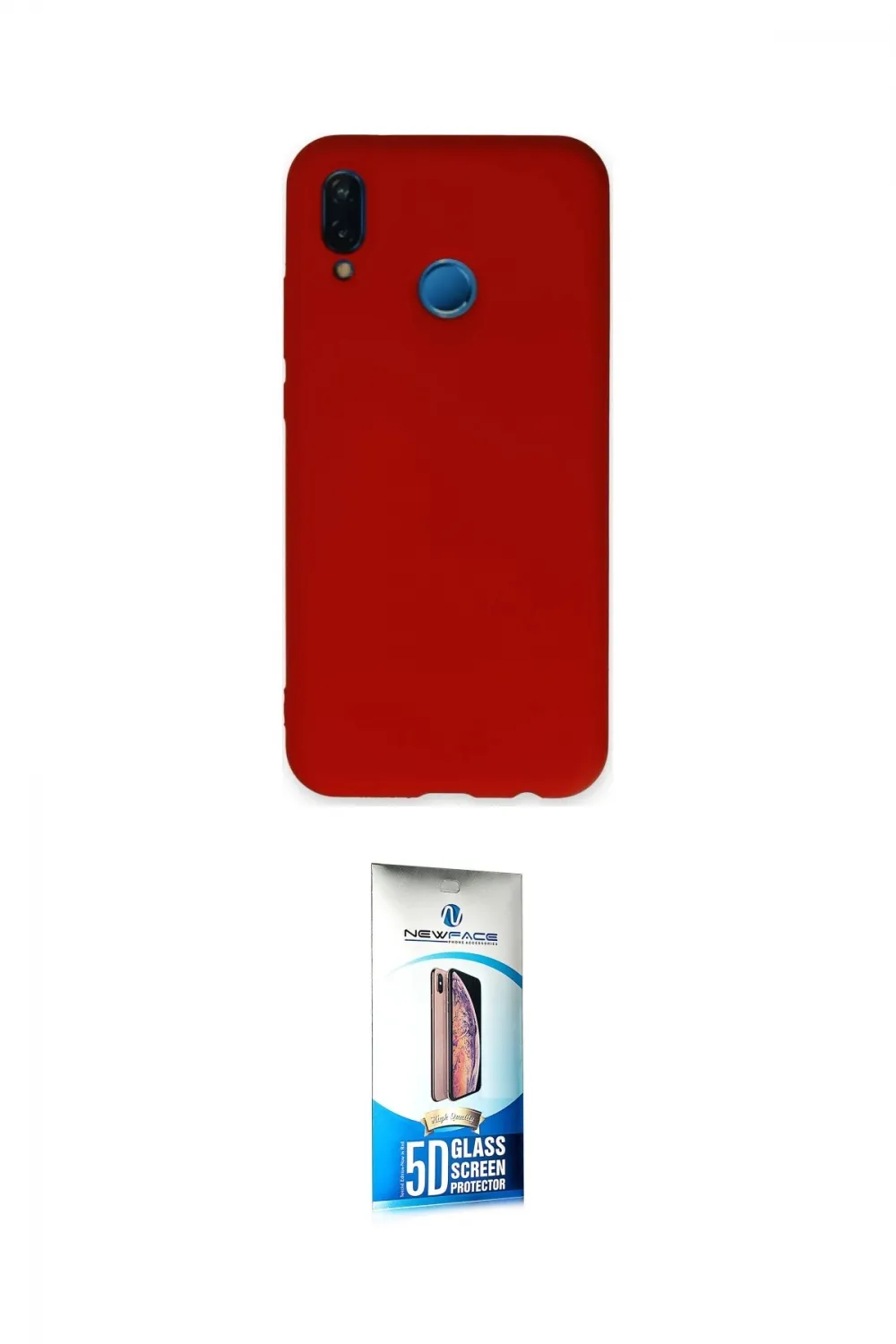 ieg™ P20 Lite Kılıf Ahenk Serisi - Siyah 5D Eko Cam Ekran Koruyucu