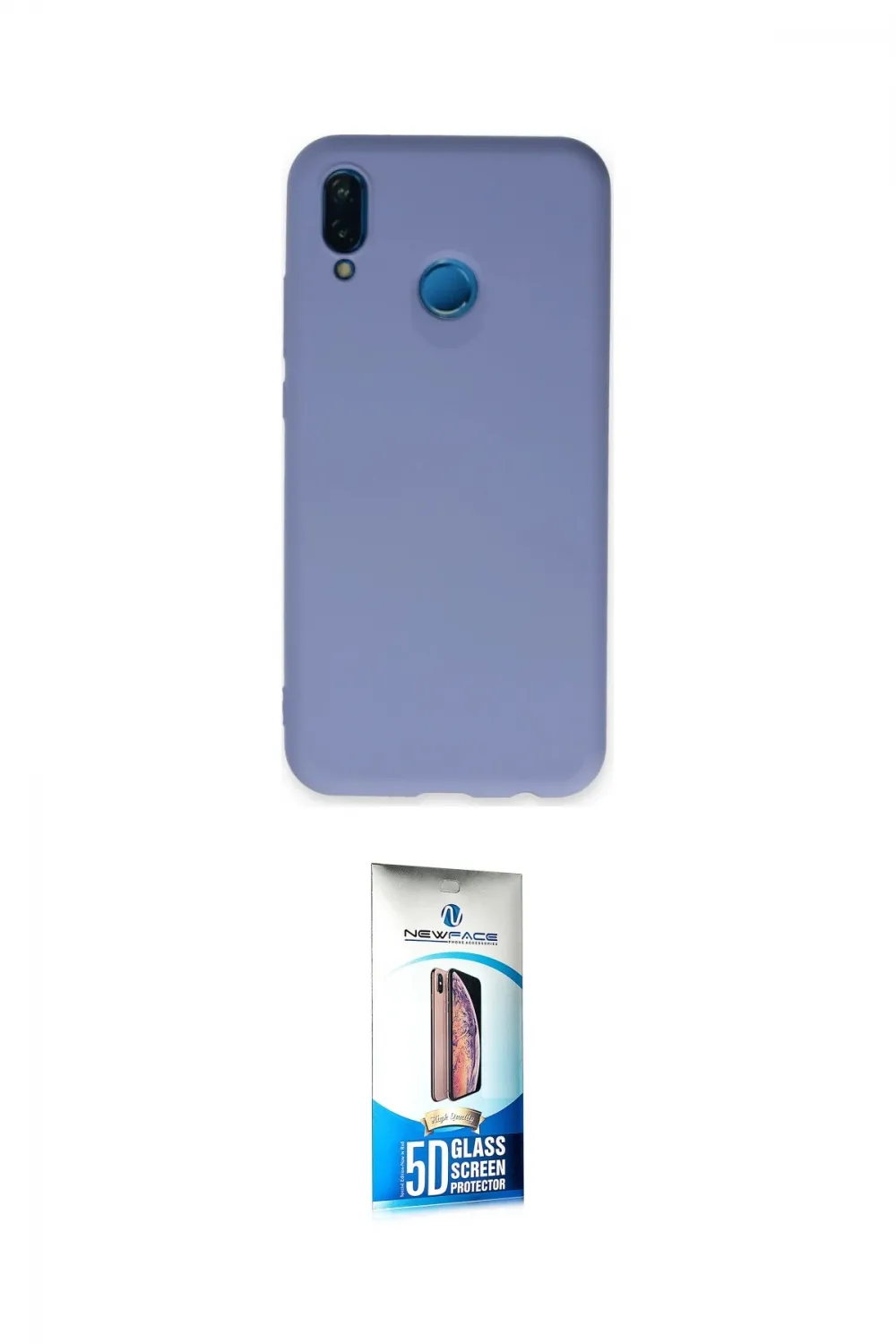 ieg™ P20 Lite Kılıf Ahenk Serisi - Siyah 5D Eko Cam Ekran Koruyucu