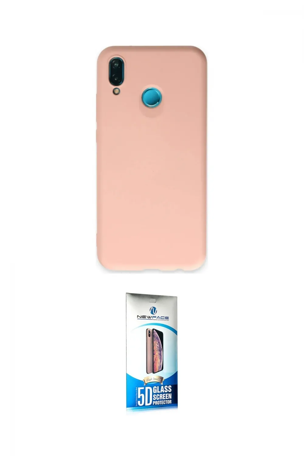 ieg™ P20 Lite Kılıf Ahenk Serisi - Siyah 5D Eko Cam Ekran Koruyucu