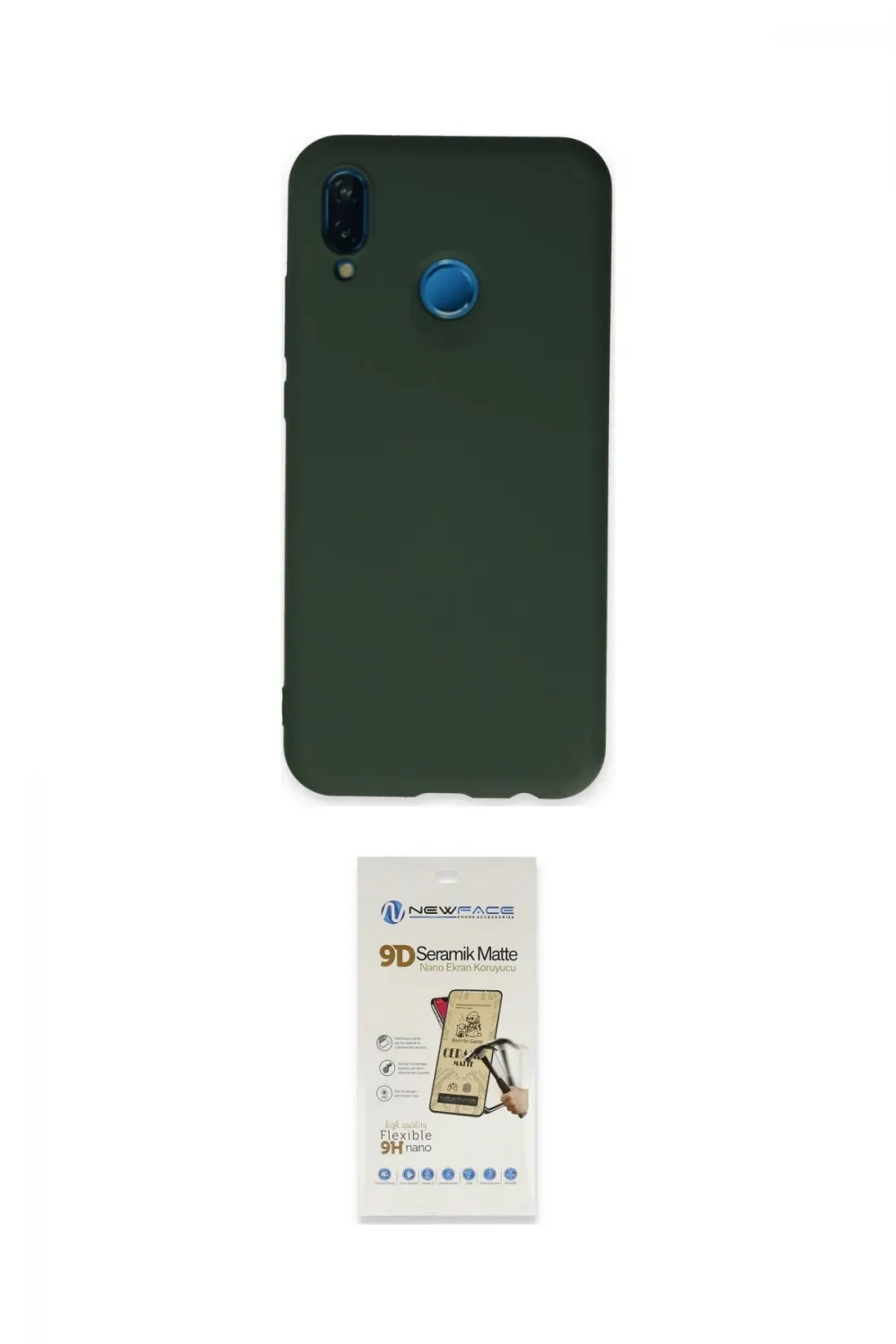 ieg™ P20 Lite Kılıf Ahenk Serisi - Siyah Mat Seramik Nano Ekran Koruyucu