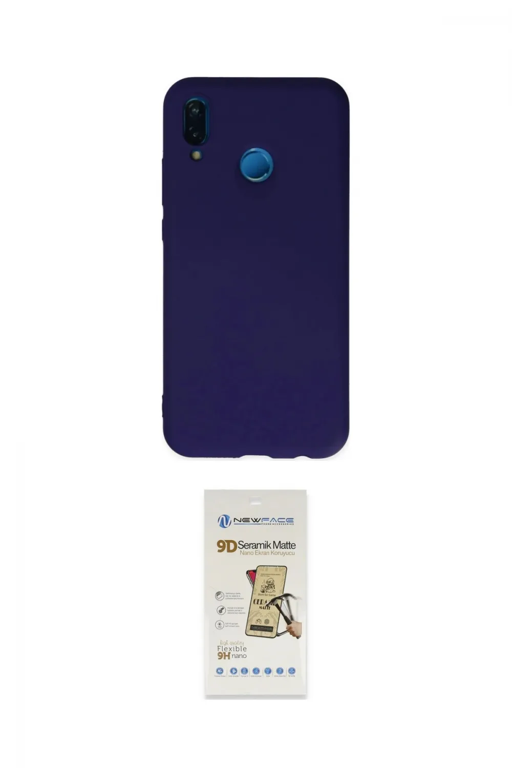 ieg™ P20 Lite Kılıf Ahenk Serisi - Siyah Mat Seramik Nano Ekran Koruyucu