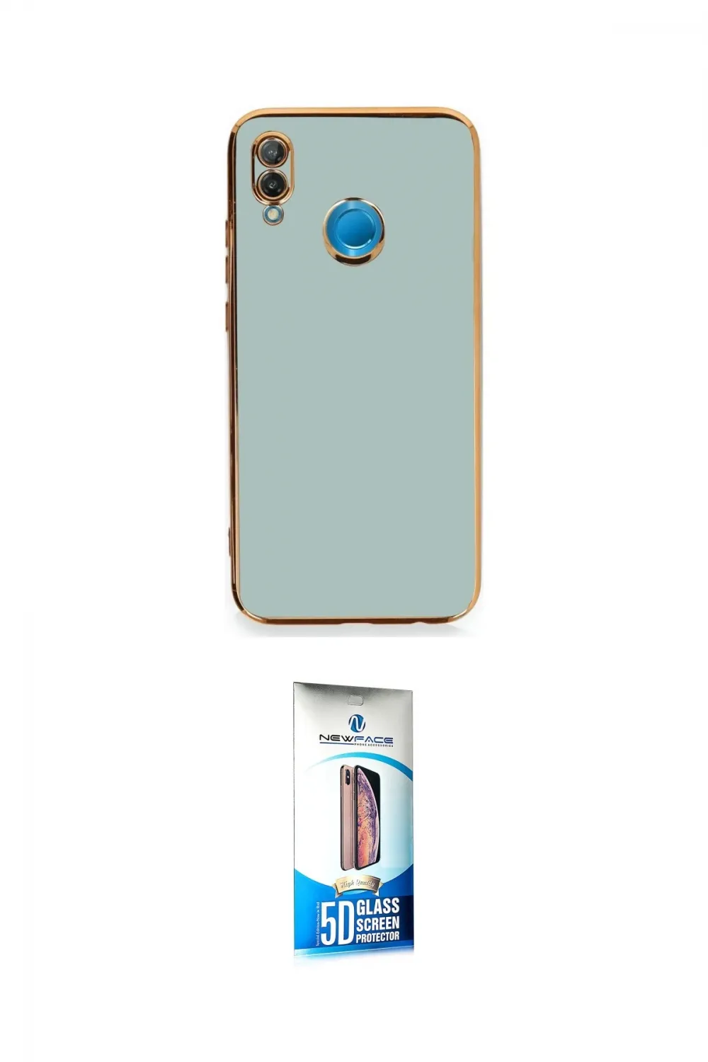 ieg™ P20 Lite Kılıf Yankı Serisi - Siyah 5D Eko Cam Ekran Koruyucu