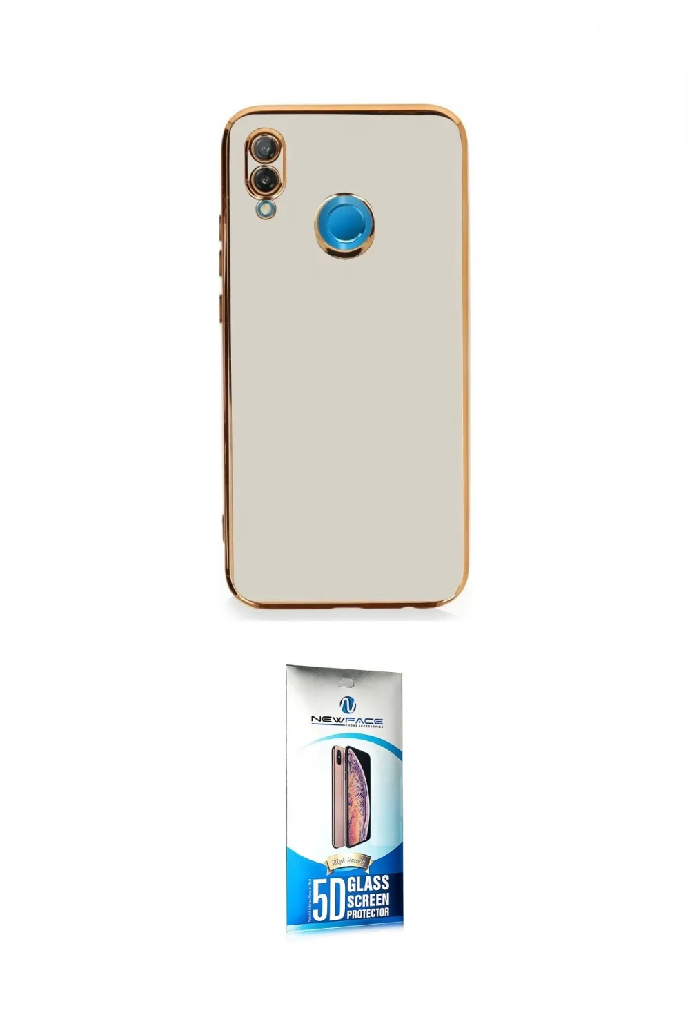 ieg™ P20 Lite Kılıf Yankı Serisi - Siyah 5D Eko Cam Ekran Koruyucu