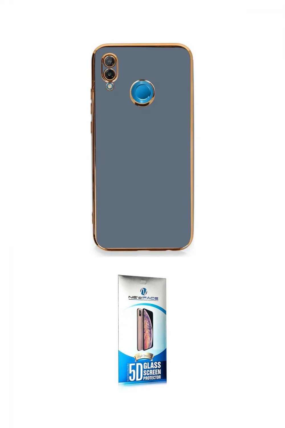 ieg™ P20 Lite Kılıf Yankı Serisi - Siyah 5D Eko Cam Ekran Koruyucu
