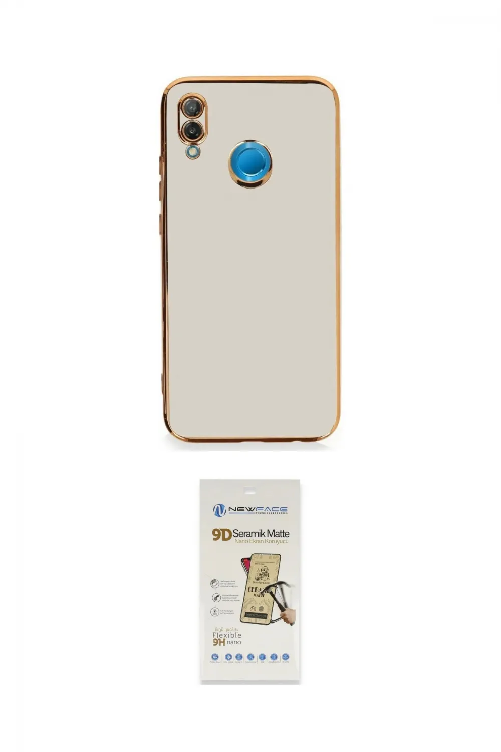 ieg™ P20 Lite Kılıf Yankı Serisi - Siyah Mat Seramik Nano Ekran Koruyucu