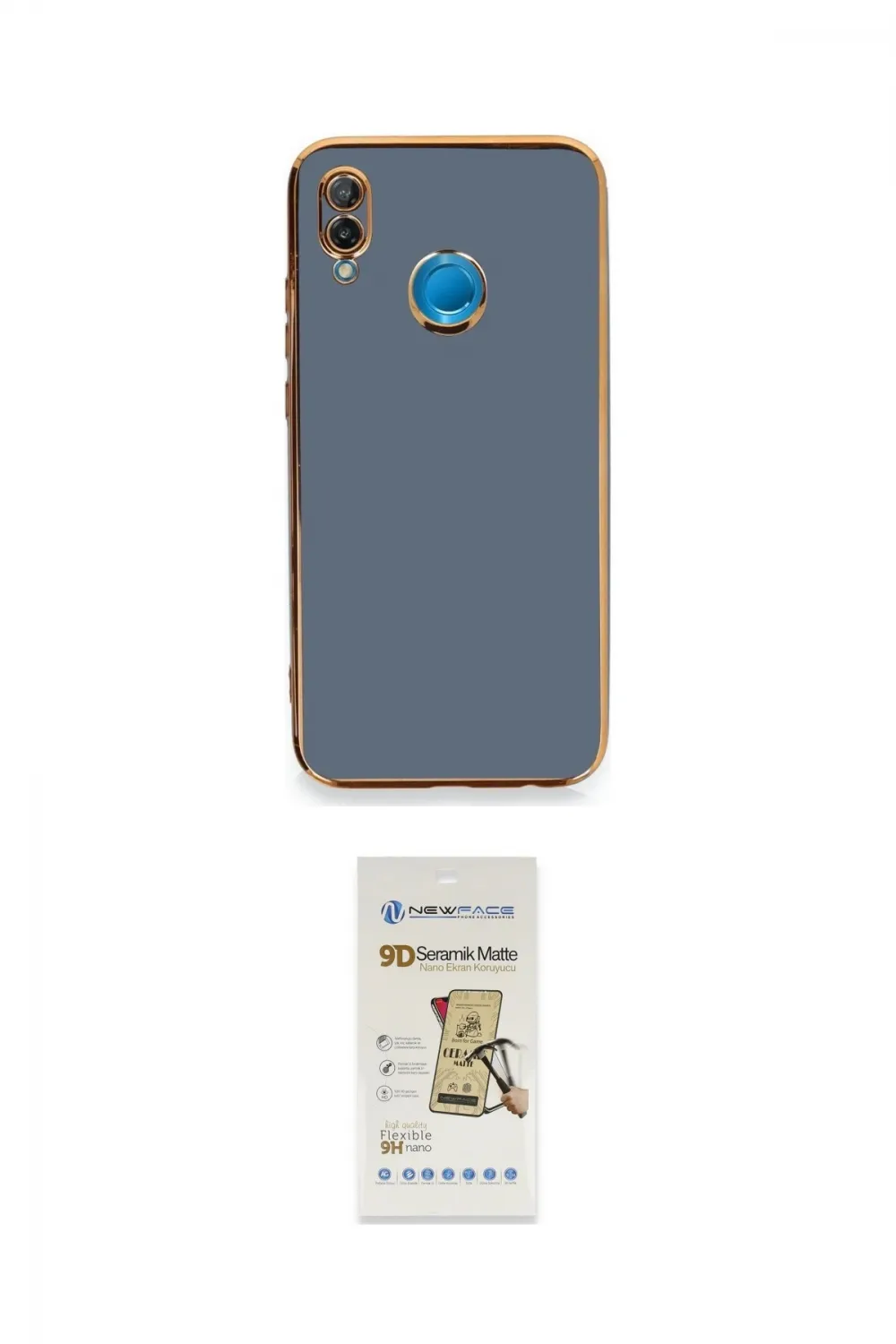 ieg™ P20 Lite Kılıf Yankı Serisi - Siyah Mat Seramik Nano Ekran Koruyucu