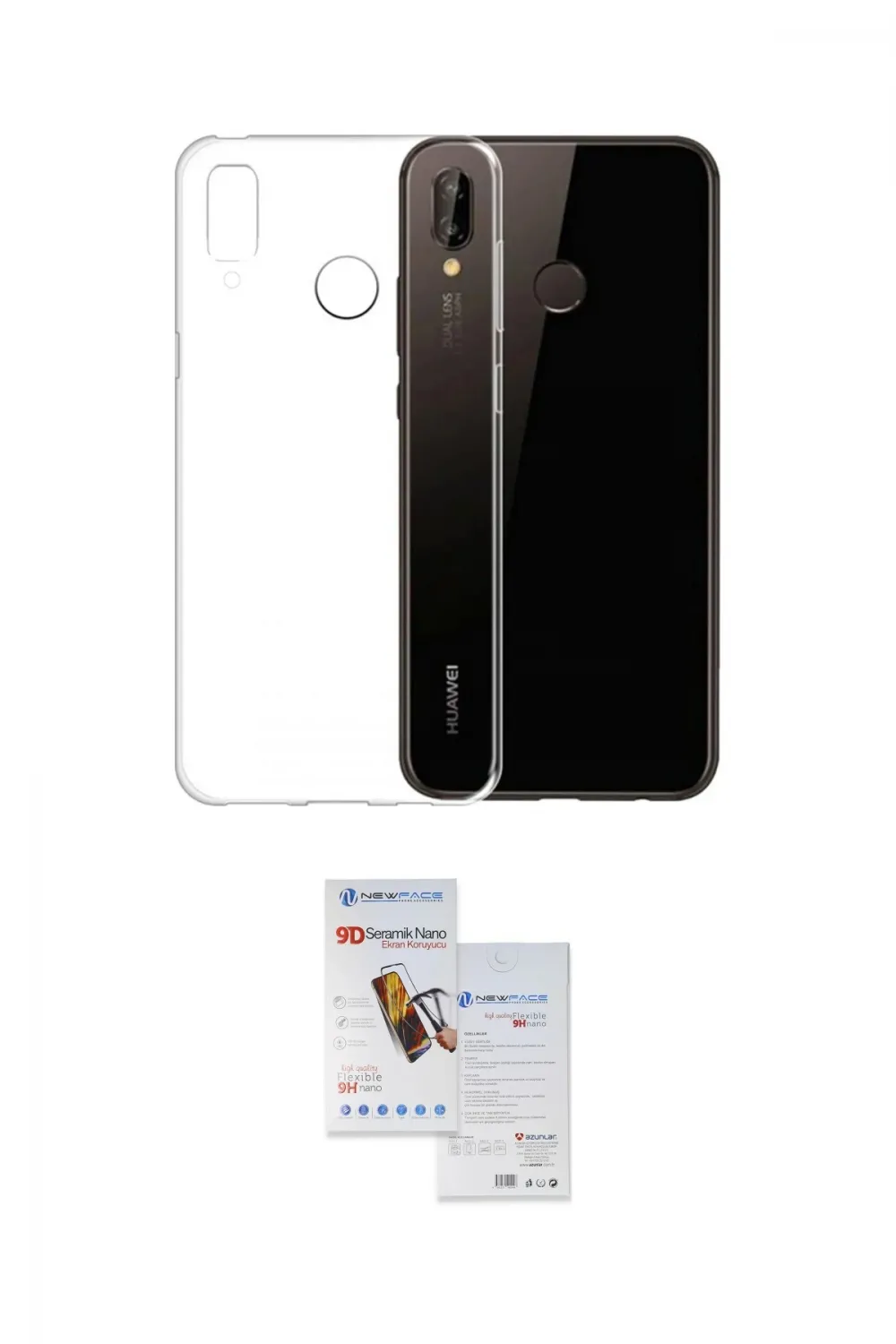 ieg™ P20 Lite Kılıf Zirve Doku - Siyah Seramik Nano Ekran Koruyucu