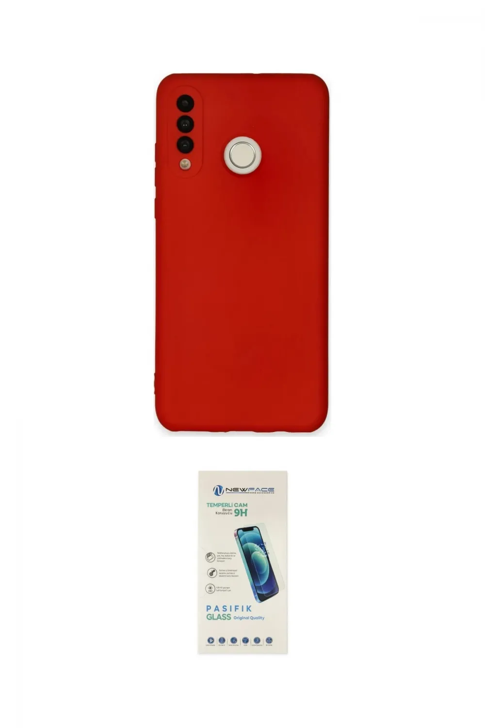 ieg™ P30 Lite Kılıf Ahenk Serisi - Şeffaf Pasifik Cam Ekran Koruyucu