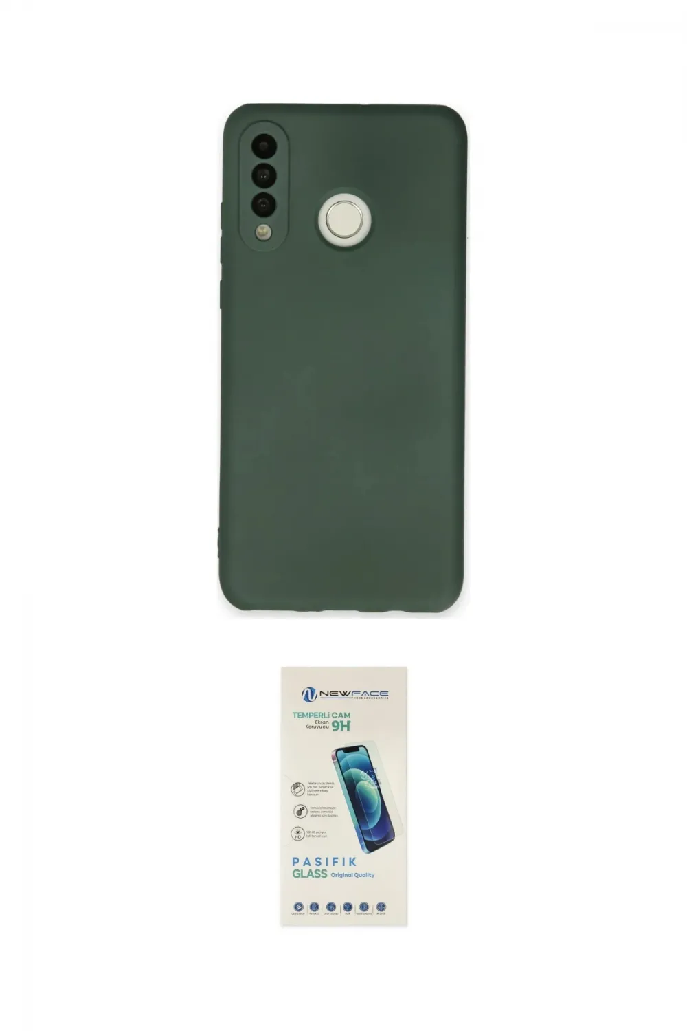 ieg™ P30 Lite Kılıf Ahenk Serisi - Şeffaf Pasifik Cam Ekran Koruyucu