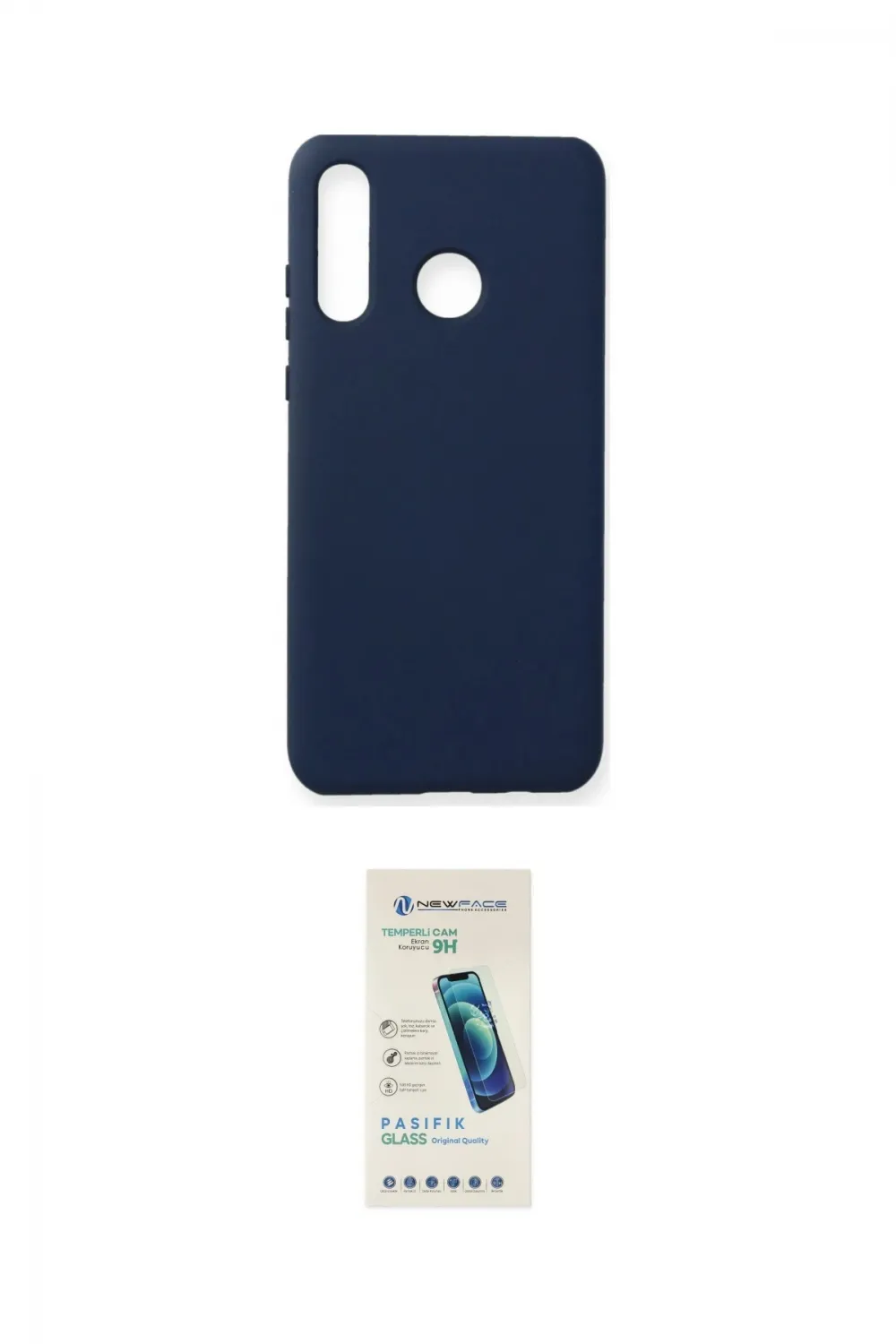 ieg™ P30 Lite Kılıf Ahenk Serisi - Şeffaf Pasifik Cam Ekran Koruyucu