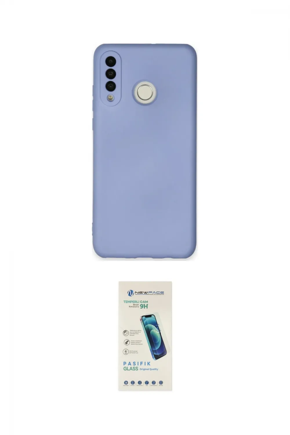 ieg™ P30 Lite Kılıf Ahenk Serisi - Şeffaf Pasifik Cam Ekran Koruyucu