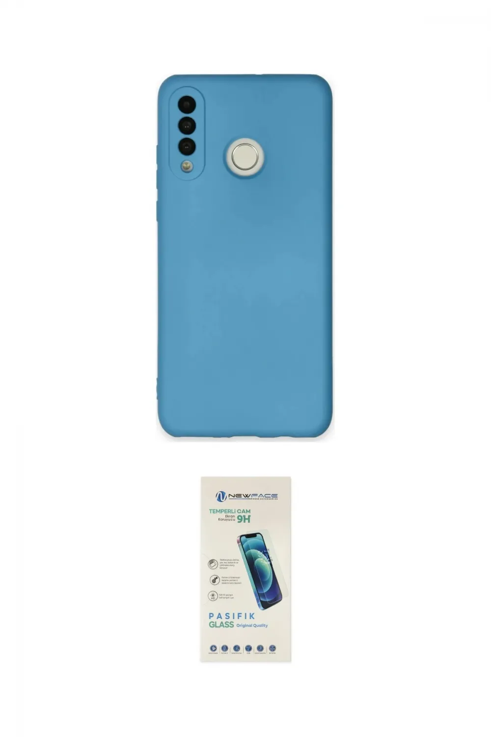 ieg™ P30 Lite Kılıf Ahenk Serisi - Şeffaf Pasifik Cam Ekran Koruyucu