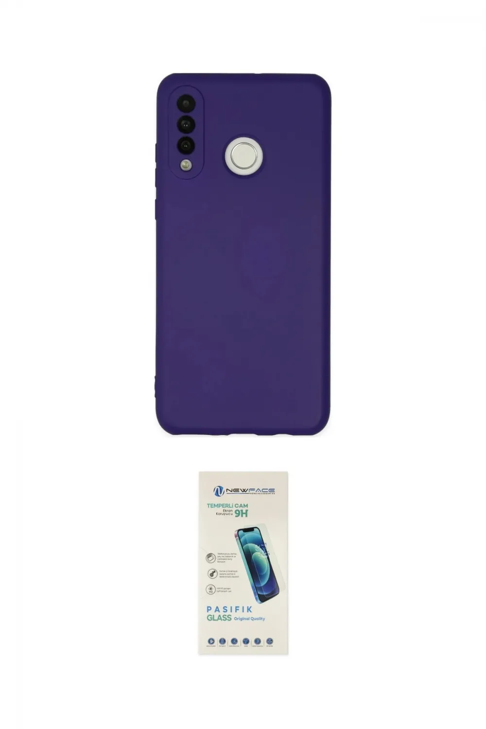 ieg™ P30 Lite Kılıf Ahenk Serisi - Şeffaf Pasifik Cam Ekran Koruyucu