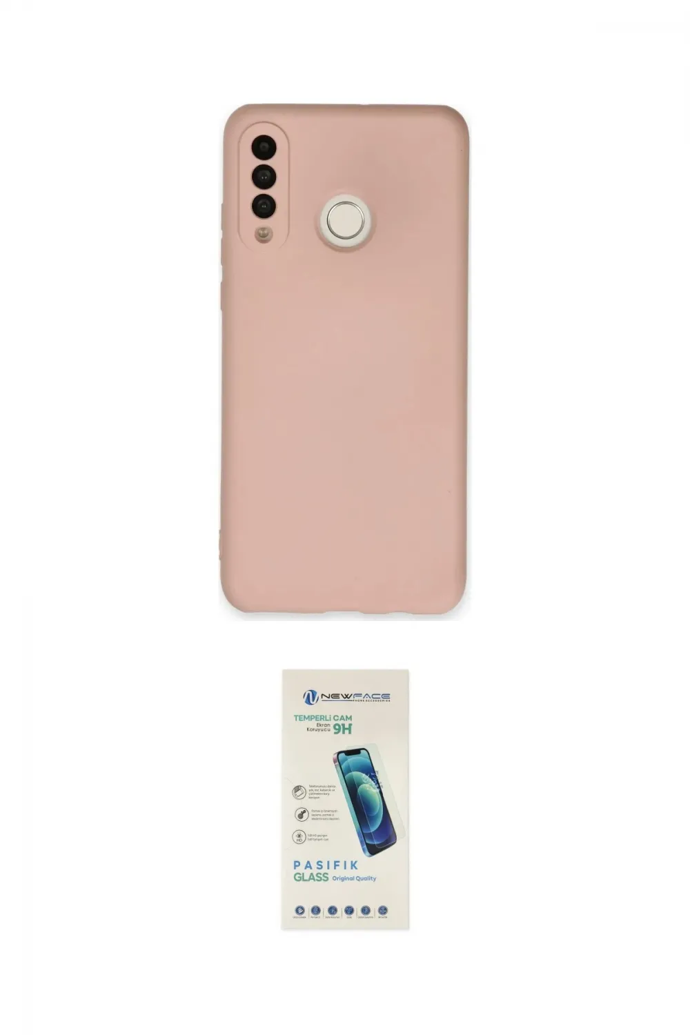 ieg™ P30 Lite Kılıf Ahenk Serisi - Şeffaf Pasifik Cam Ekran Koruyucu