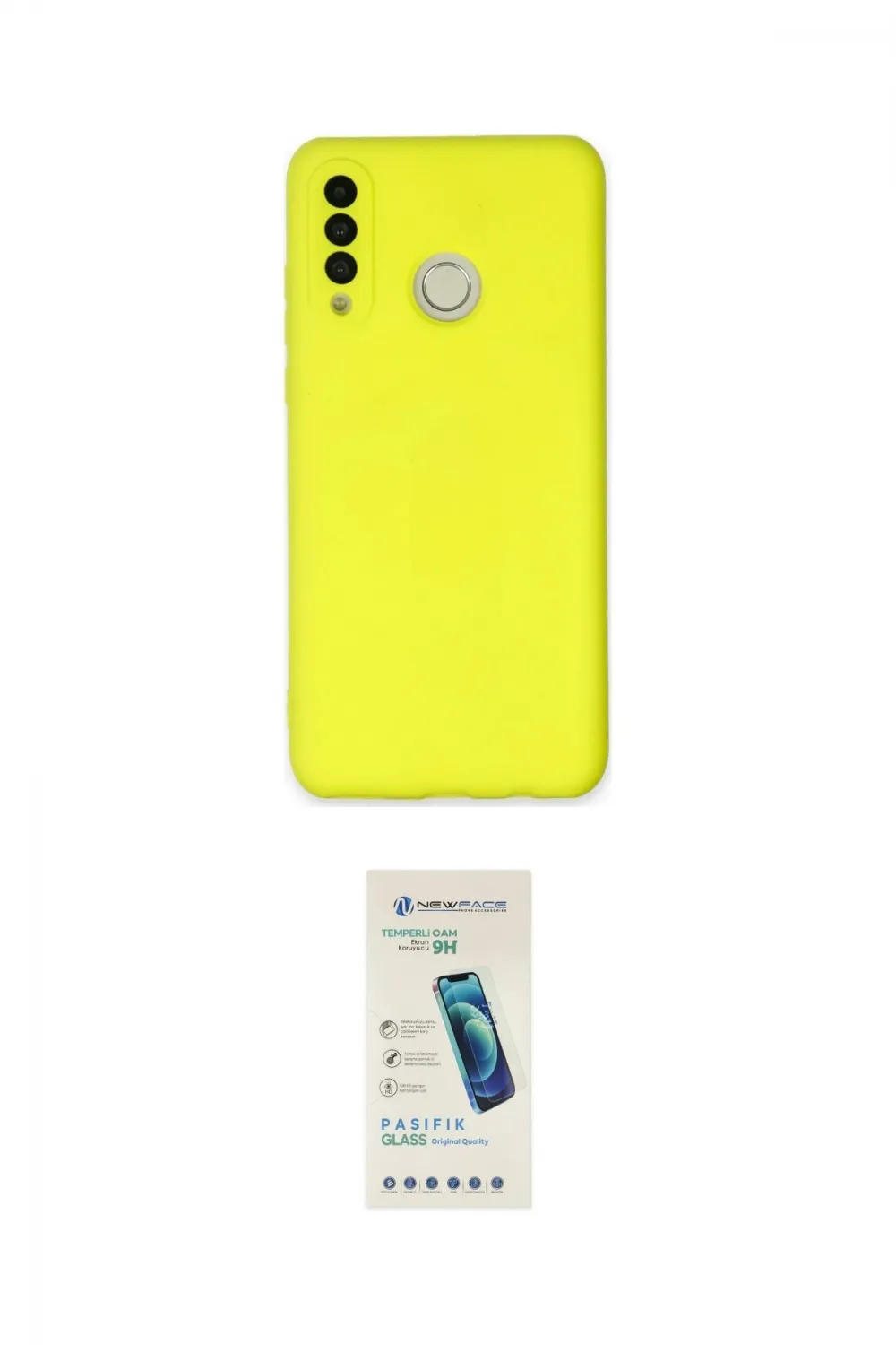 ieg™ P30 Lite Kılıf Ahenk Serisi - Şeffaf Pasifik Cam Ekran Koruyucu