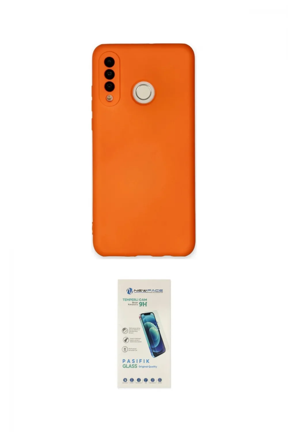 ieg™ P30 Lite Kılıf Ahenk Serisi - Şeffaf Pasifik Cam Ekran Koruyucu