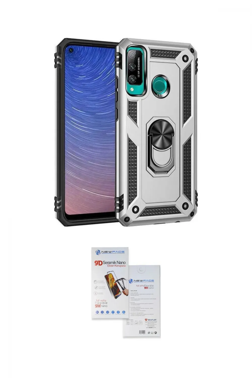 ieg™ P40 Lite E Kılıf Ahenk Klasik Koleksiyonu - Siyah Seramik Nano Ekran Koruyucu