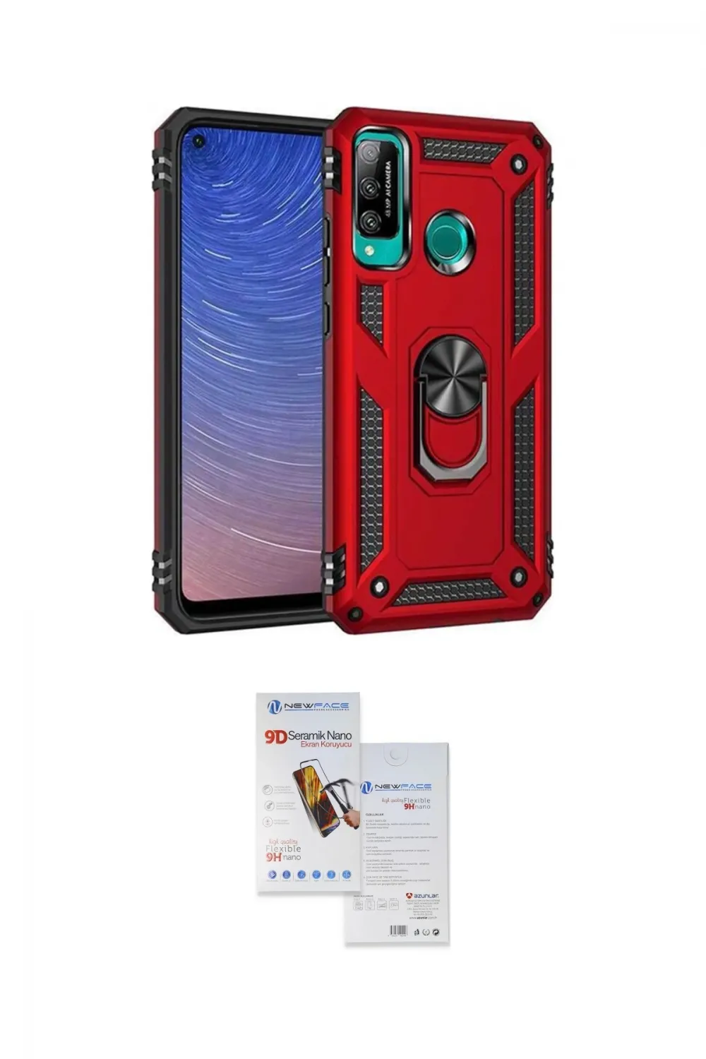 ieg™ P40 Lite E Kılıf Ahenk Klasik Koleksiyonu - Siyah Seramik Nano Ekran Koruyucu