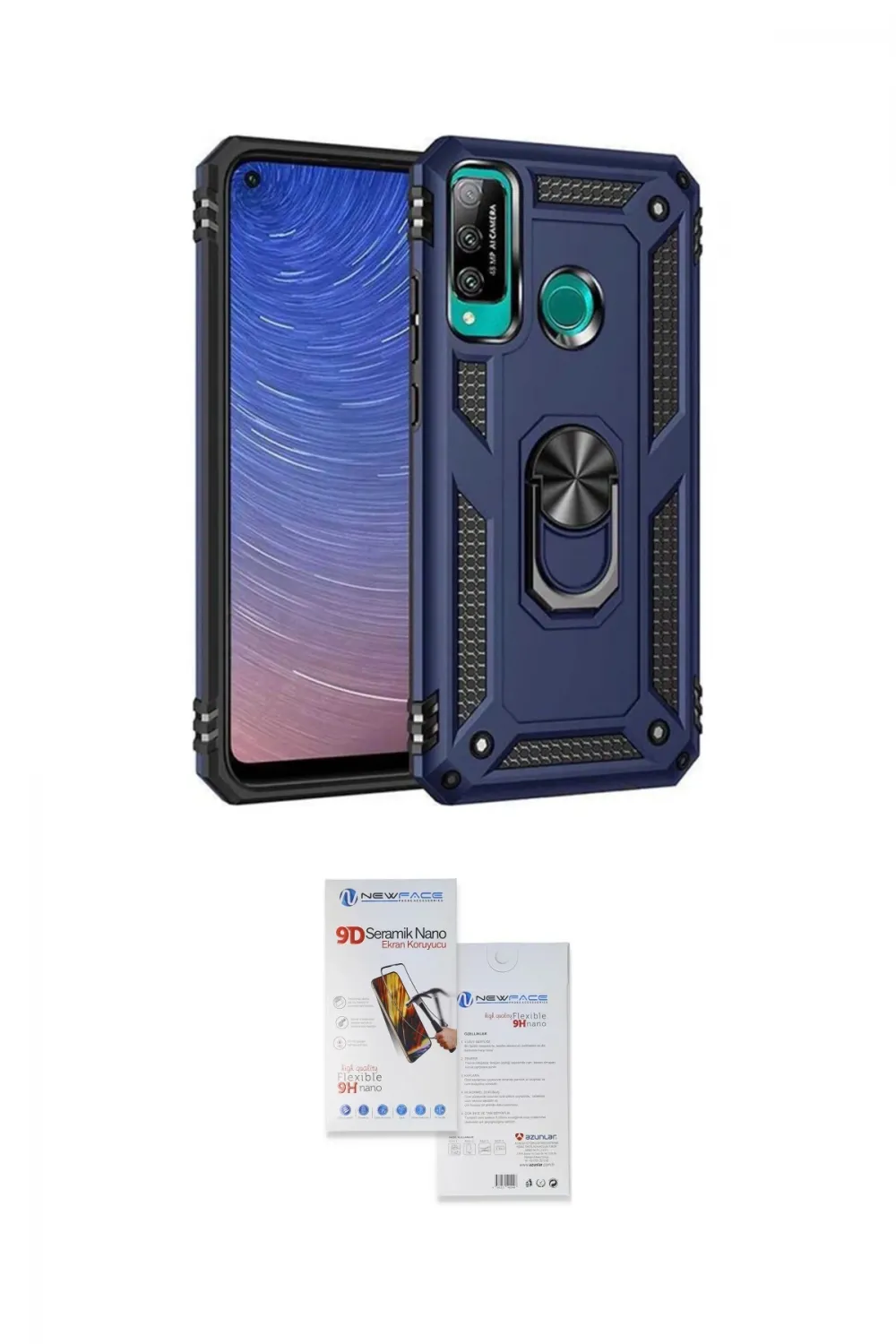 ieg™ P40 Lite E Kılıf Ahenk Klasik Koleksiyonu - Siyah Seramik Nano Ekran Koruyucu