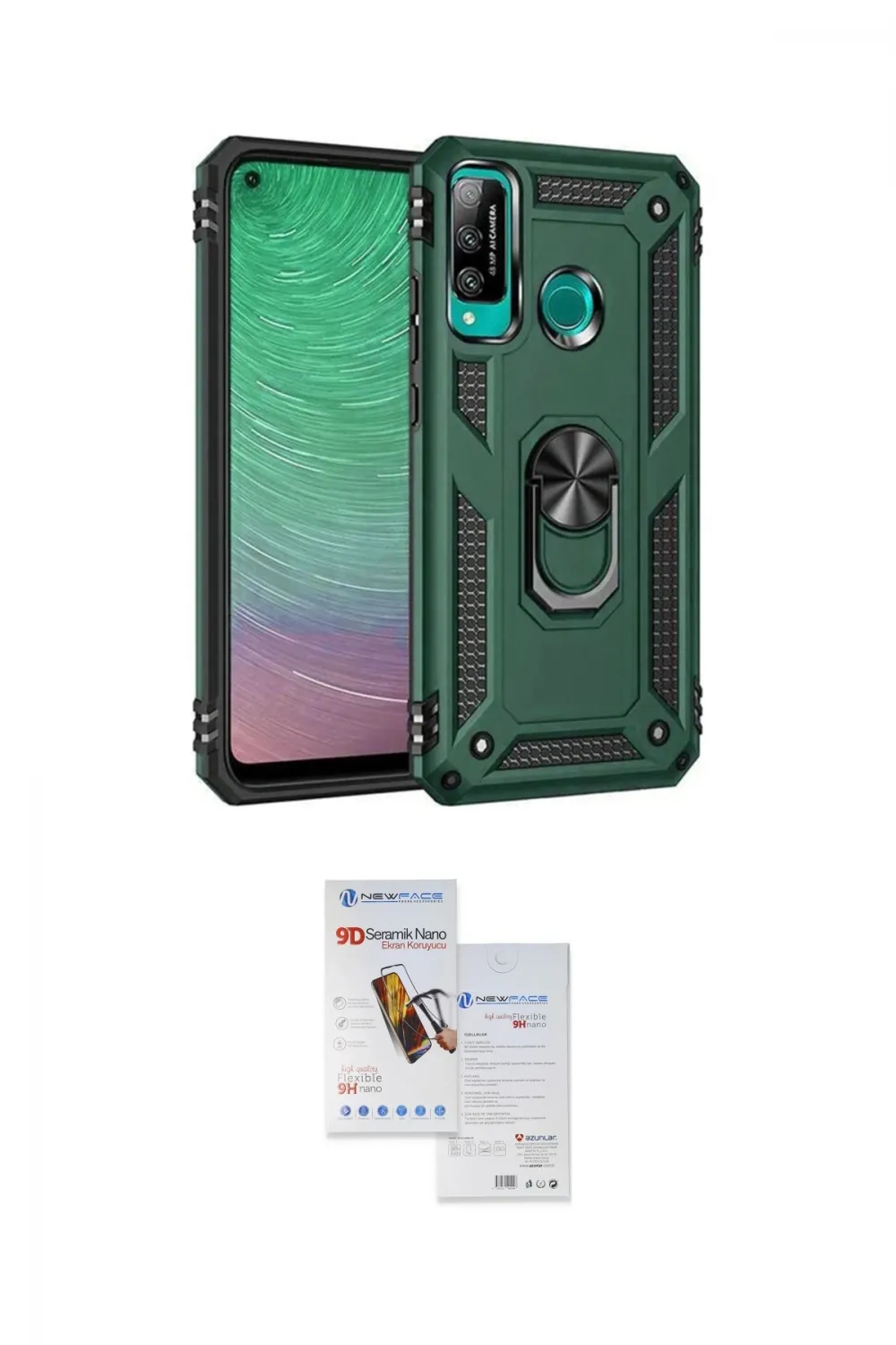 ieg™ P40 Lite E Kılıf Ahenk Klasik Koleksiyonu - Siyah Seramik Nano Ekran Koruyucu