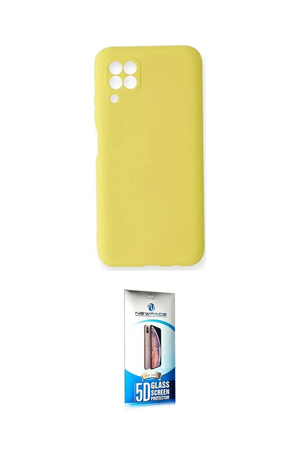 ieg™ P40 Lite Kılıf Ahenk Serisi - Siyah 5D Eko Cam Ekran Koruyucu