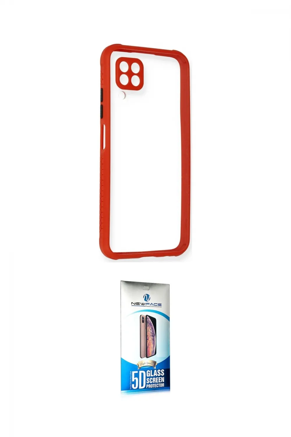ieg™ P40 Lite Kılıf Nova Asil Özel Seri - Siyah 5D Eko Cam Ekran Koruyucu
