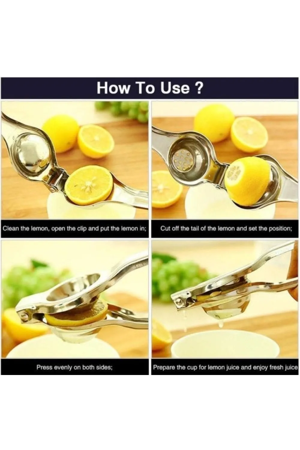 Paslanmaz Çelik Limon Sıkacağı