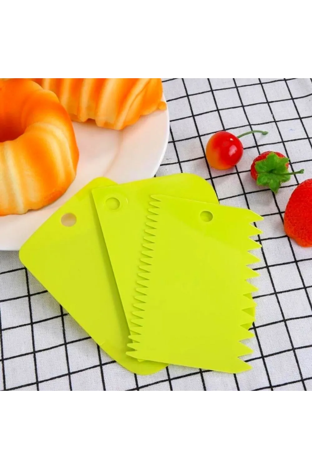 Pasta Hamur Şekillendirici Spatula Kesici Kazıyıcı Dekoratör Set