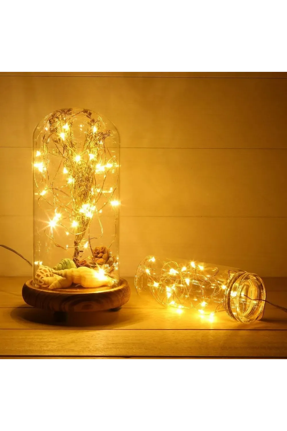Peri Led Işık 5 Metre (Sarı) Pilli Aydınlatma Şerit Saçak Spot Süsleme