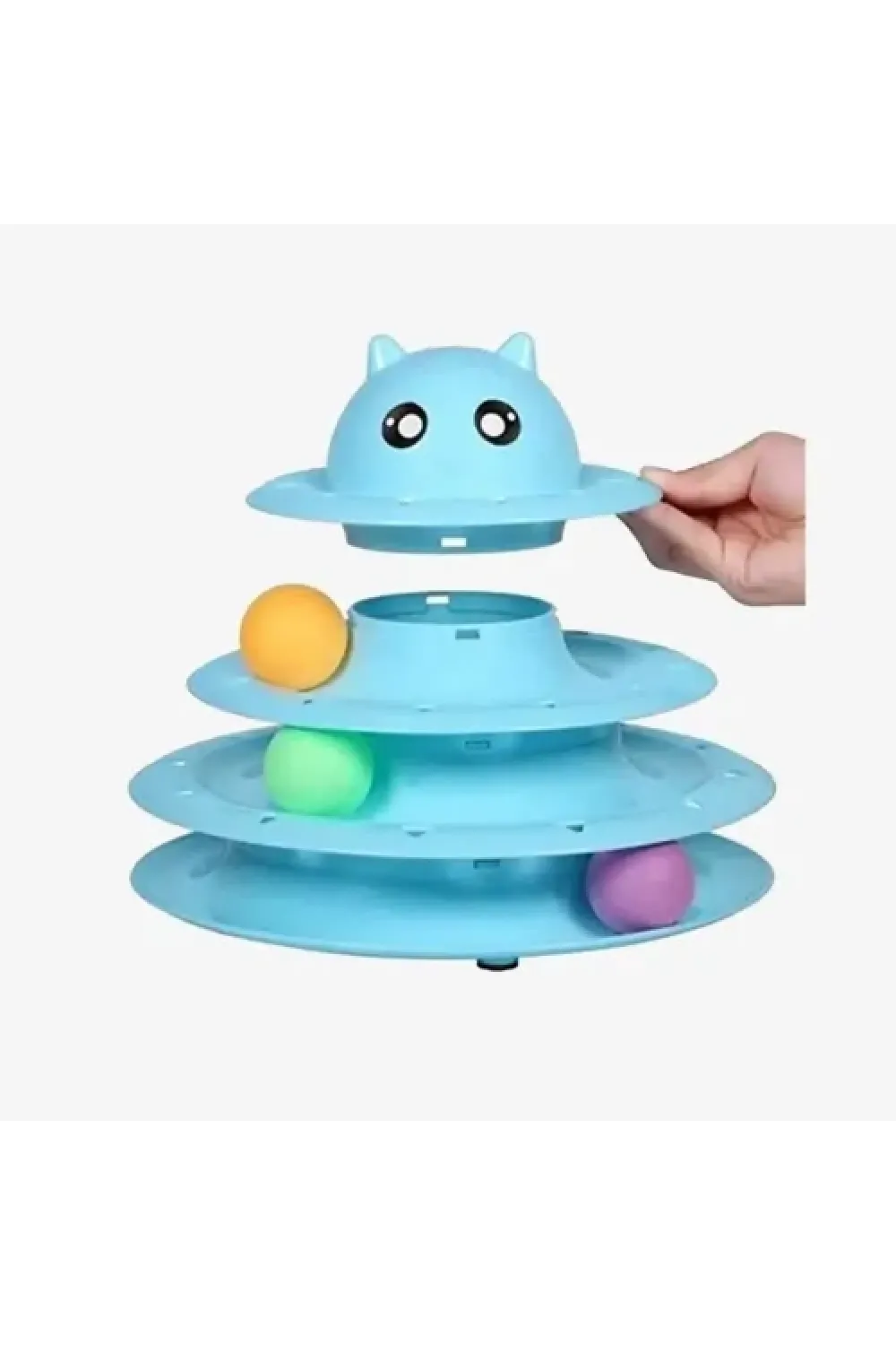PetZoom Kedi Başlıklı 3 Katlı Kedi Oyuncağı