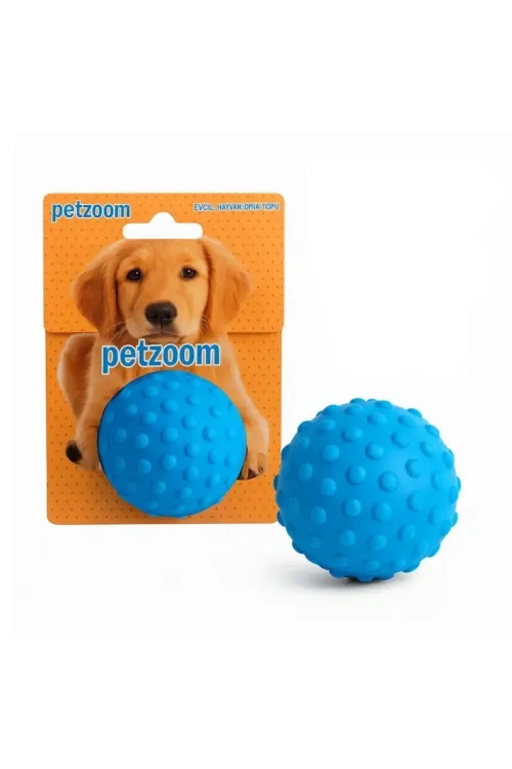 PetZoom Mavi Dikenli Köpek Oyun Topu