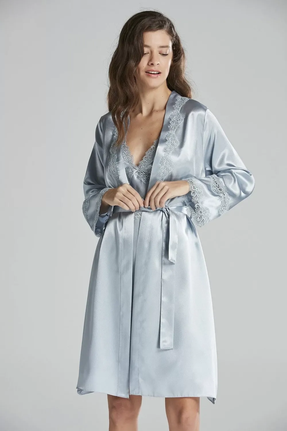 ieg™ Pierre Cardin 6965 Bayan 6lı Saten Gecelik Sabahlık