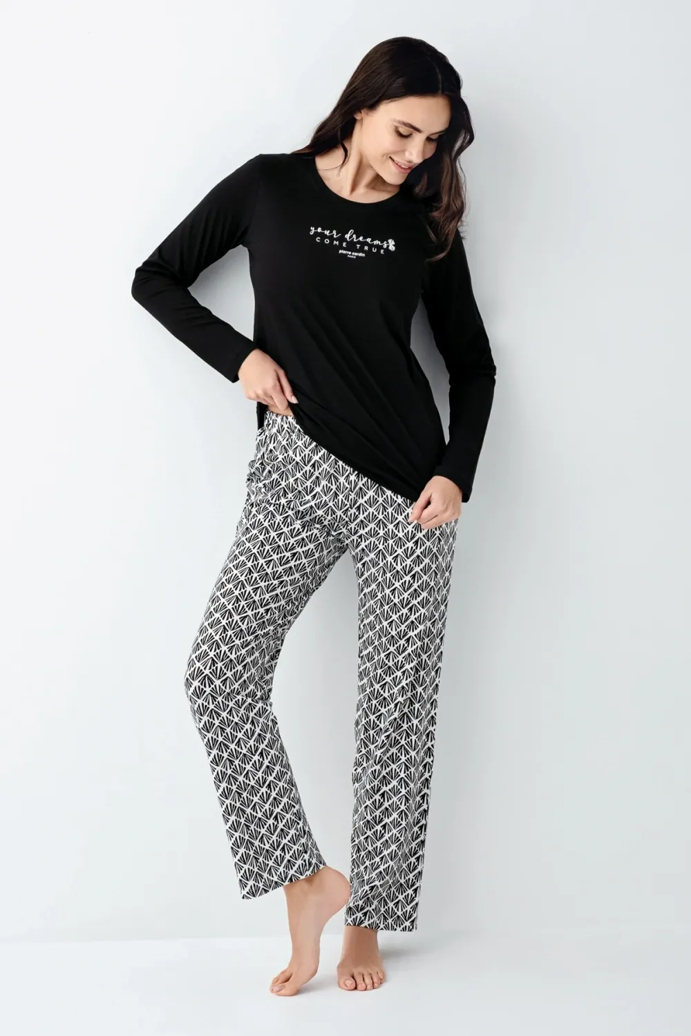ieg™ Pierre Cardin 9068-S Kadın Uzun Kol Pijama Takım