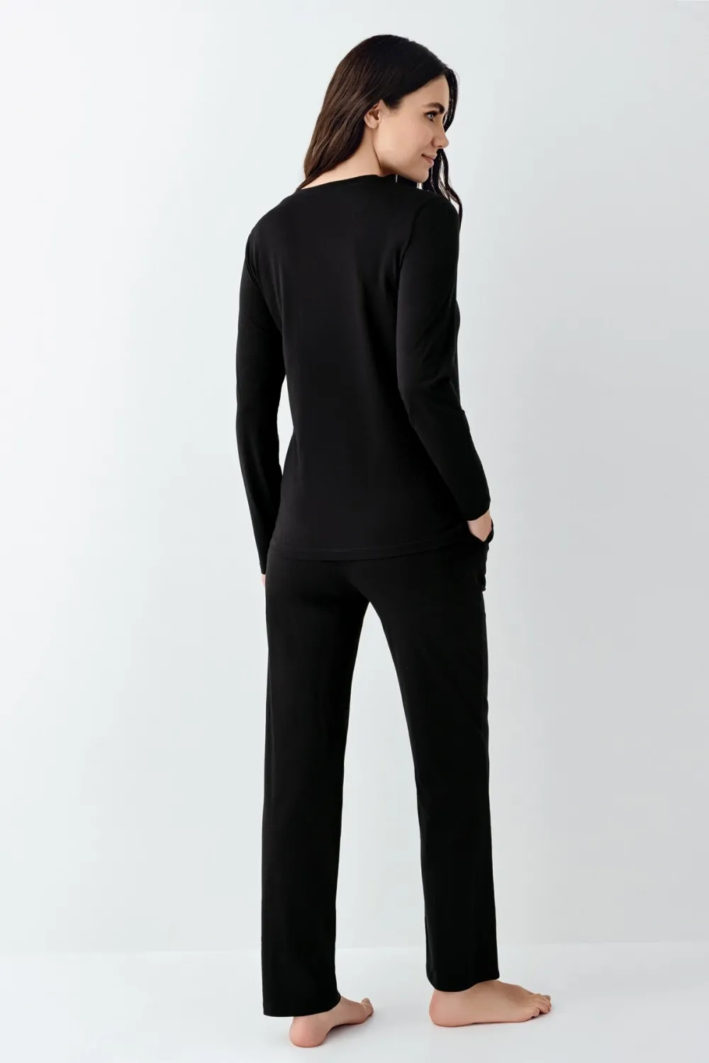 ieg™ Pierre Cardin 9070-X Kadın Battal Uzun Kol Pijama Takım