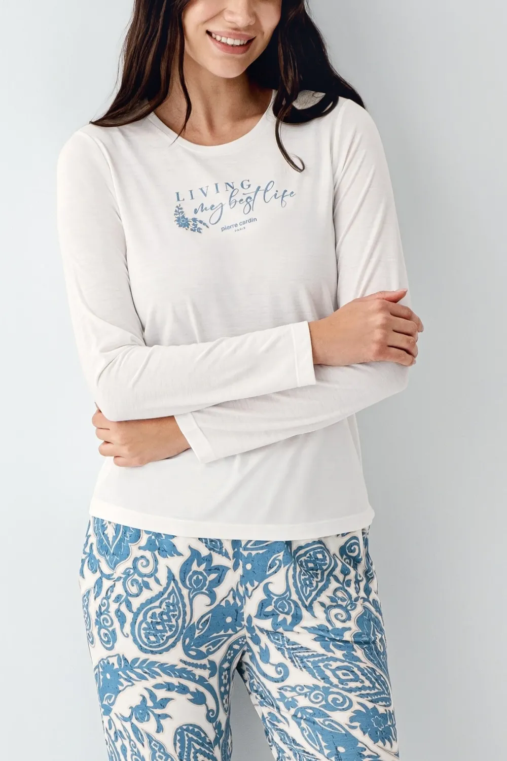 ieg™ Pierre Cardin 9074-S Kadın Uzun Kol Pijama Takım