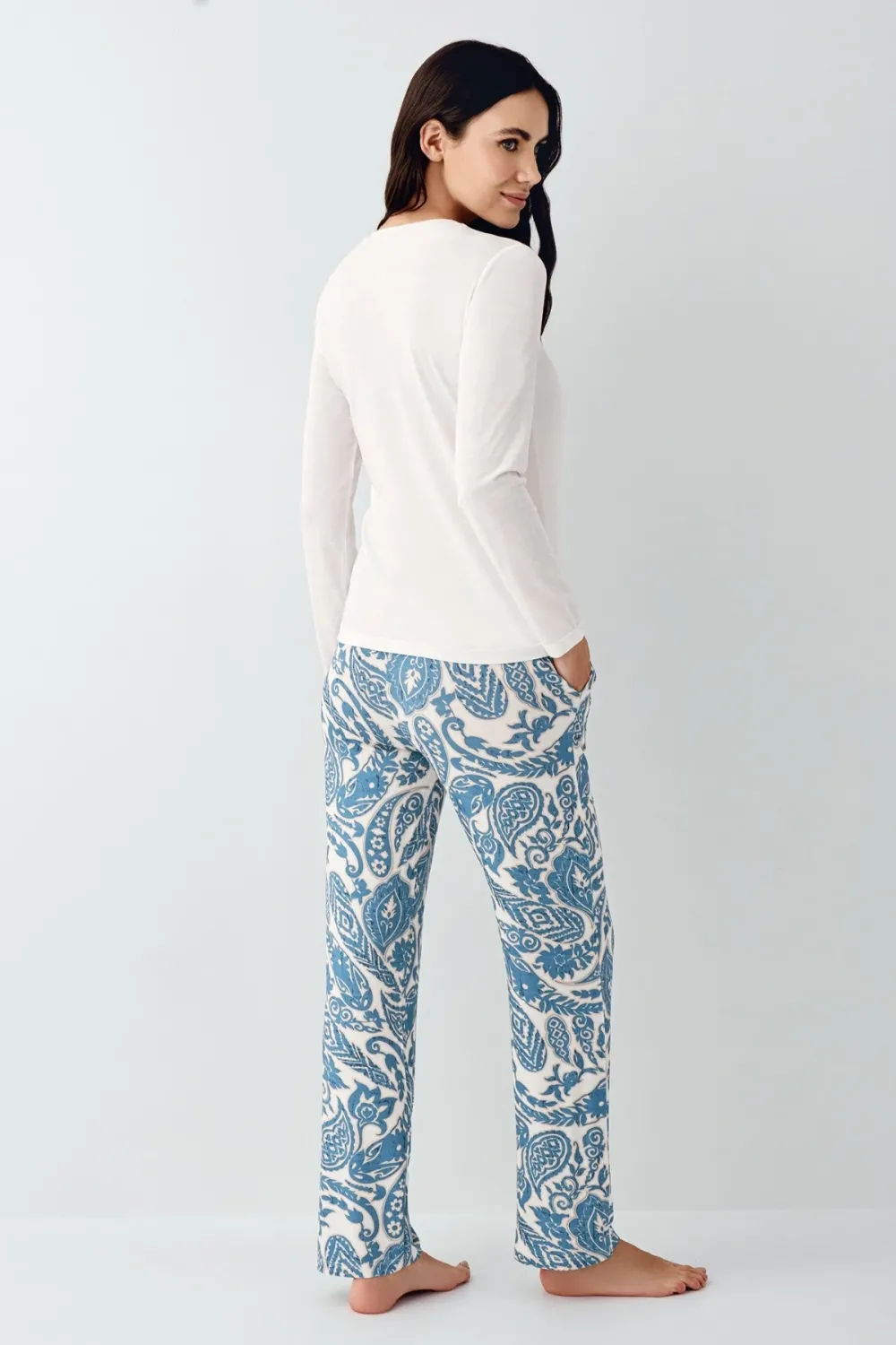 ieg™ Pierre Cardin 9074-S Kadın Uzun Kol Pijama Takım