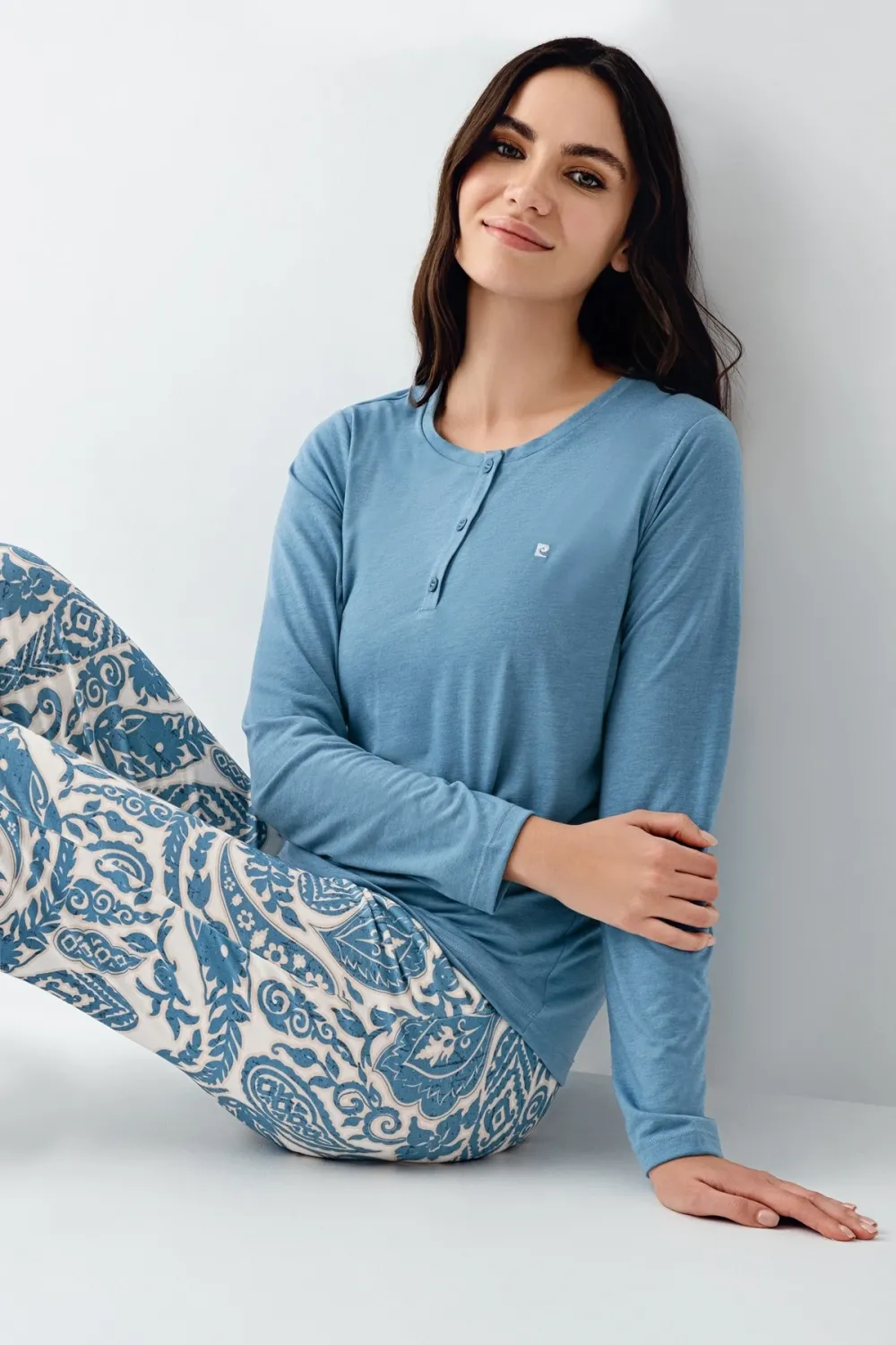 ieg™ Pierre Cardin 9075-S Kadın Uzun Kol Pijama Takım