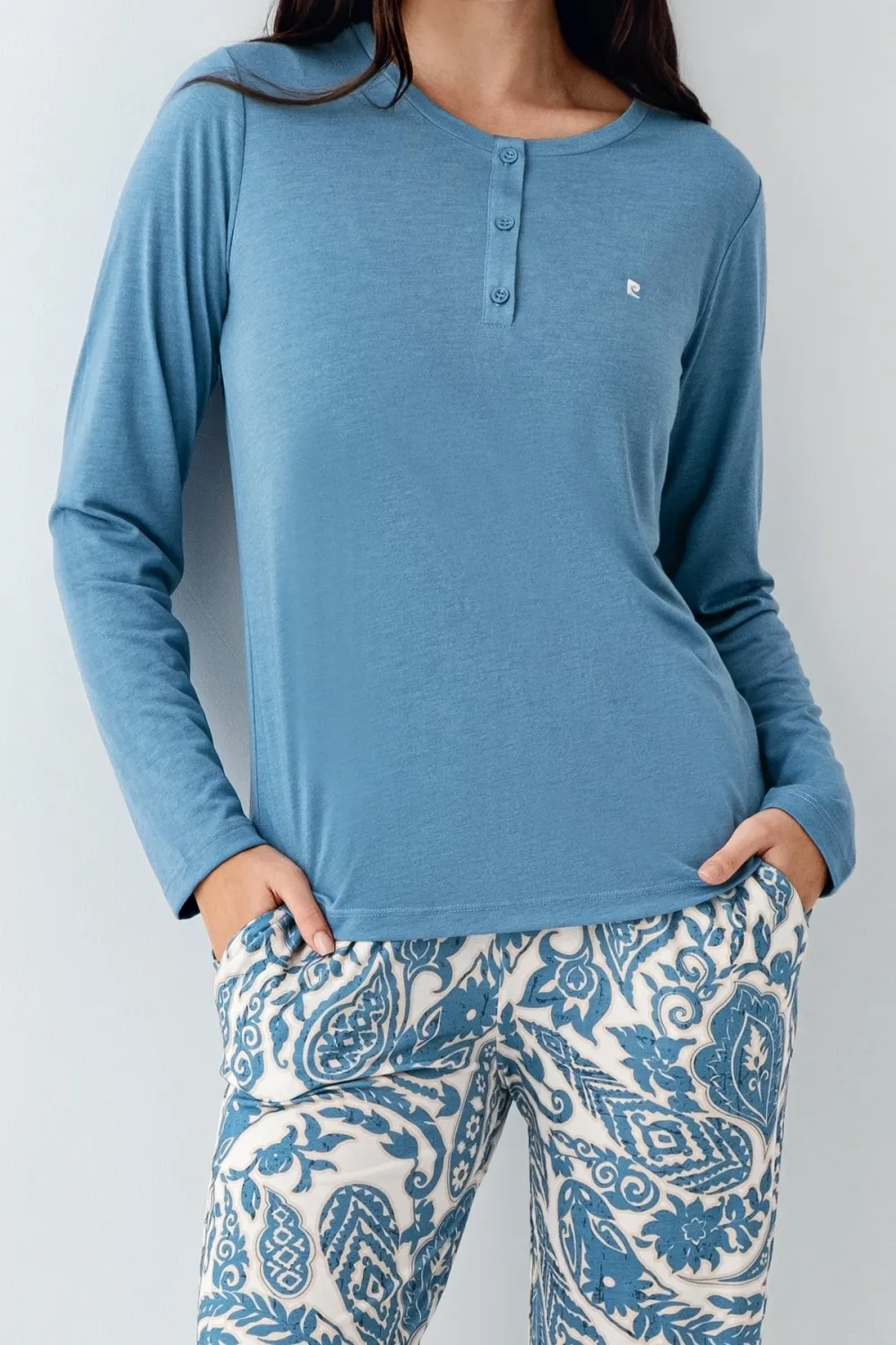 ieg™ Pierre Cardin 9075-S Kadın Uzun Kol Pijama Takım