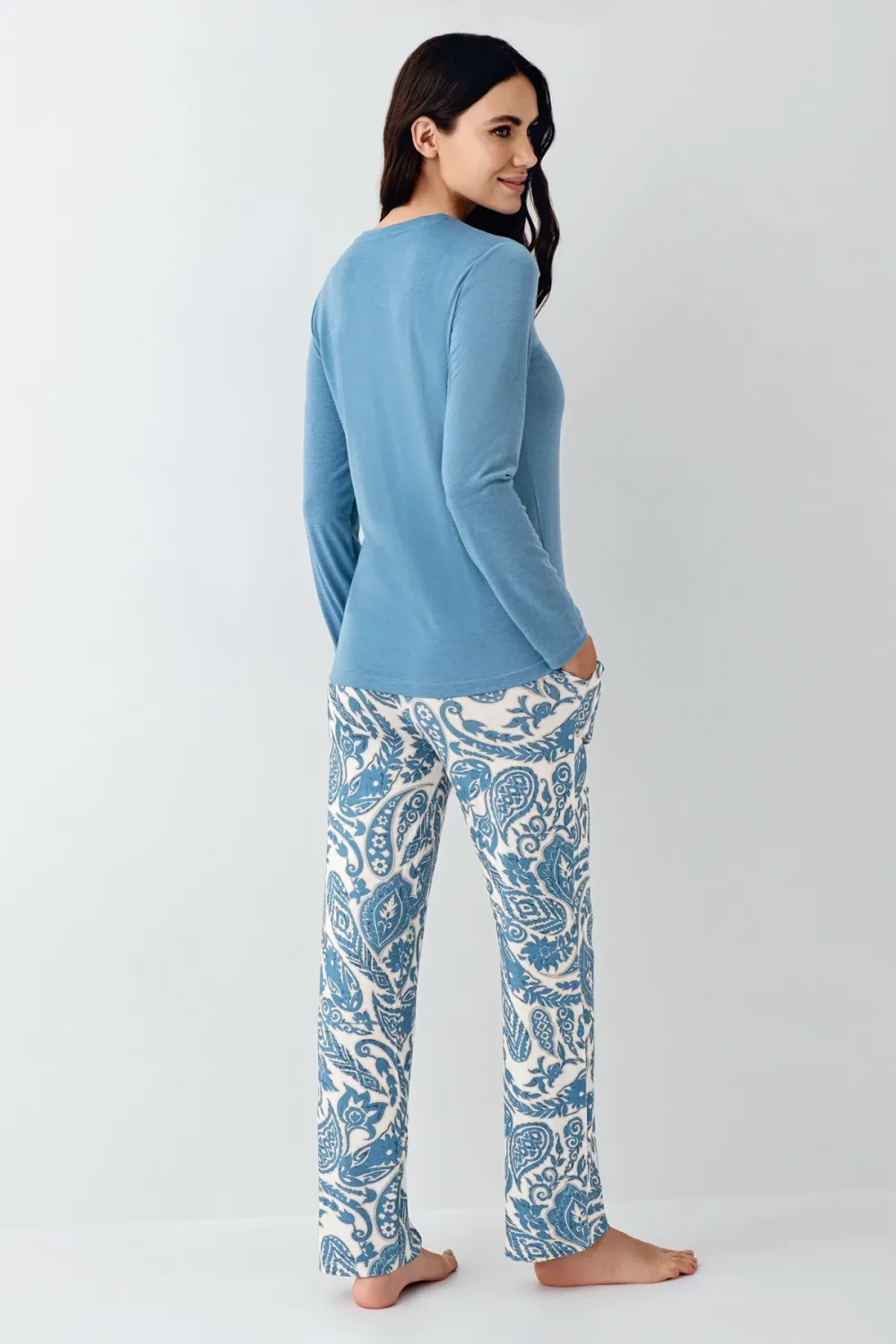 ieg™ Pierre Cardin 9075-S Kadın Uzun Kol Pijama Takım