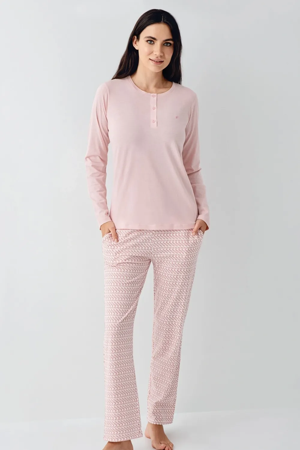 ieg™ Pierre Cardin 9080-S Kadın Uzun Kol Pijama Takım