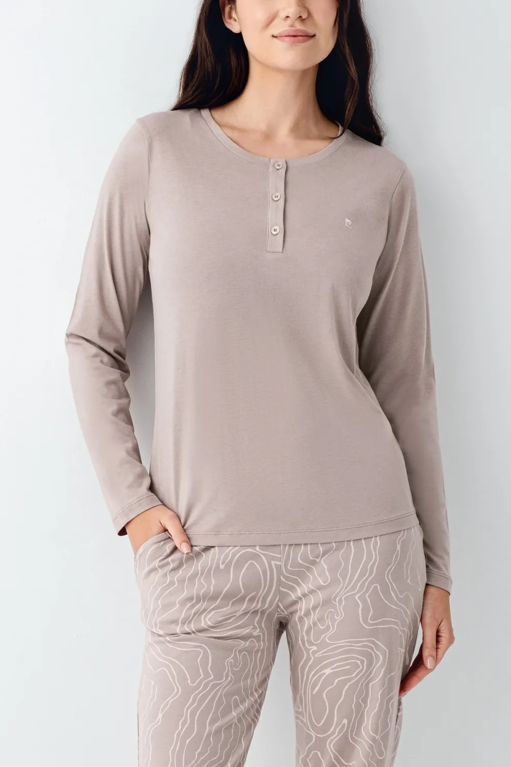ieg™ Pierre Cardin 9097-S Kadın Uzun Kol Pijama Takım