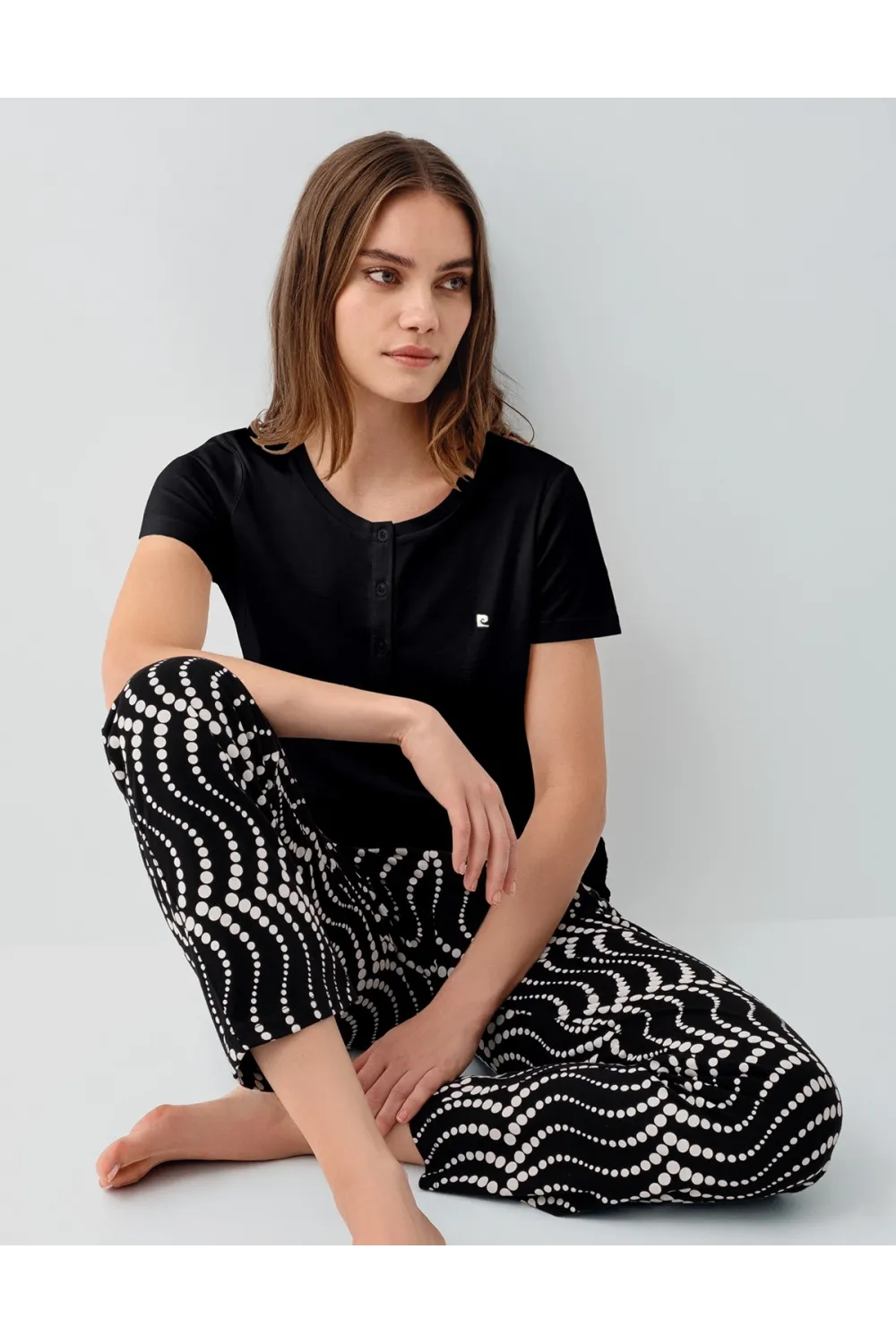 ieg™ Pierre Cardin PC9165-X Kadın Kısa Kol Büyük Beden Pijama Takımı