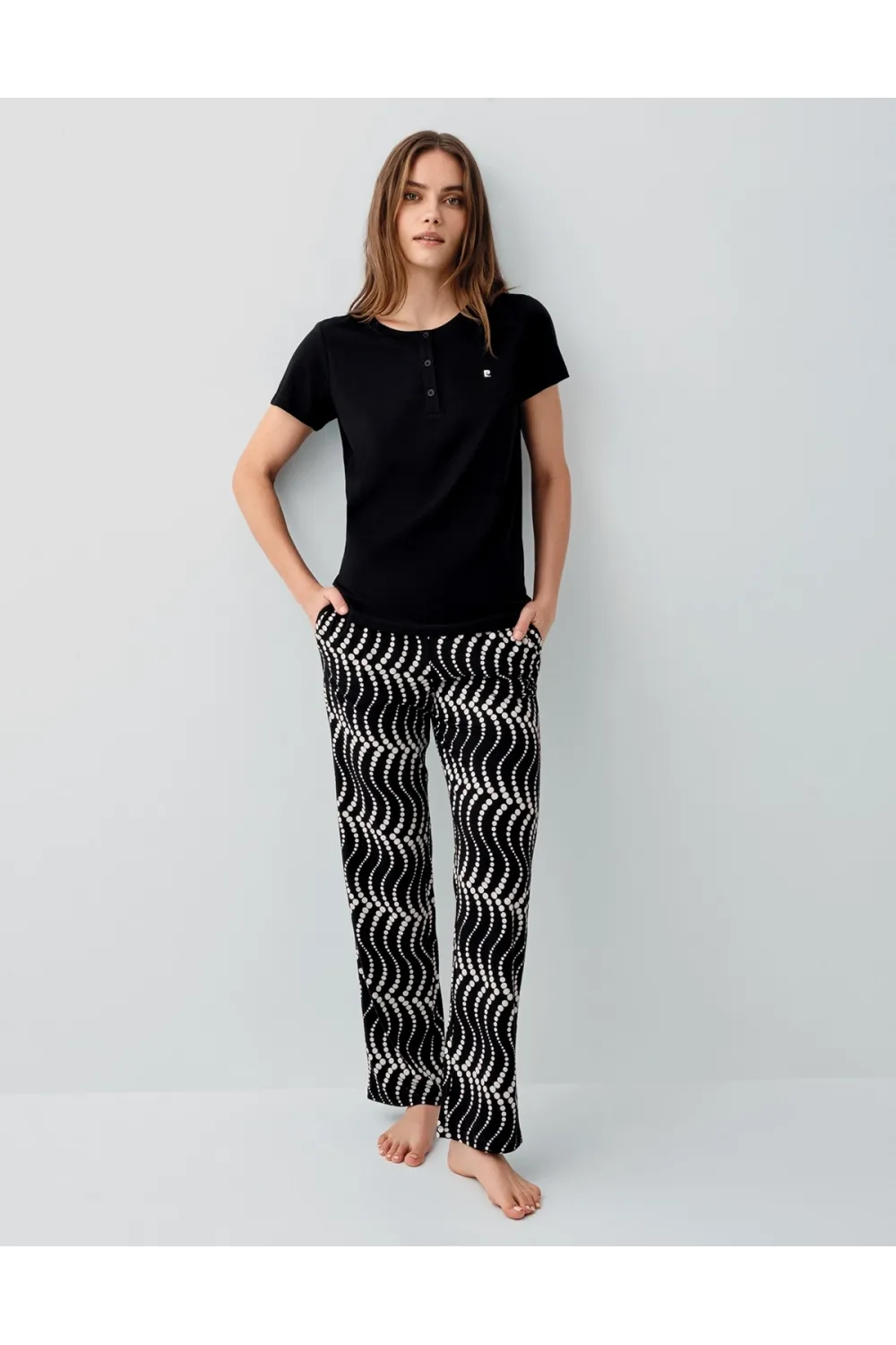 ieg™ Pierre Cardin PC9165-X Kadın Kısa Kol Büyük Beden Pijama Takımı