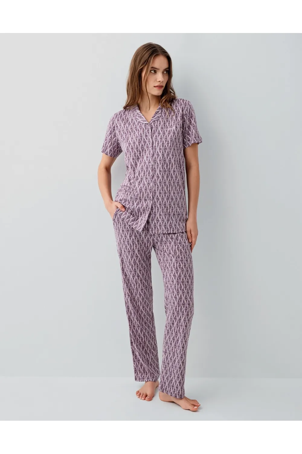 ieg™ Pierre Cardin 9184-S Kadın Gömlek Pijama Takım
