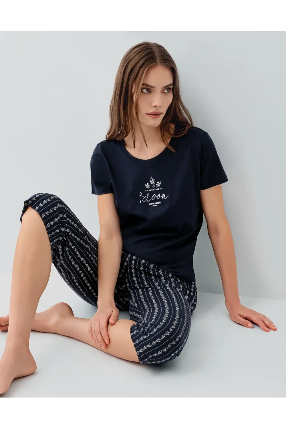 ieg™ Pierre Cardin PC9207-S Kadın Kapri Kısa Kol Pijama Takımı