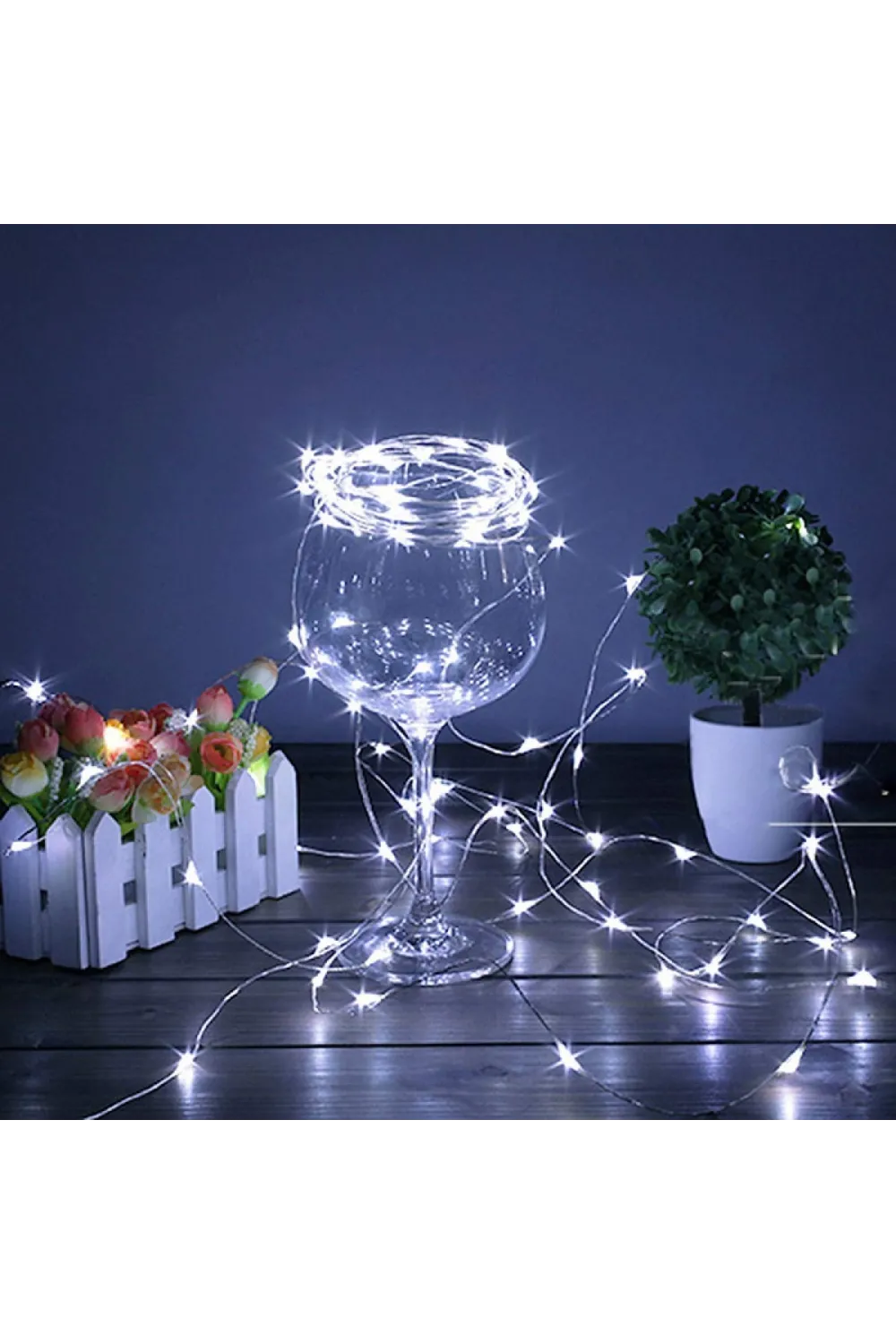 Pilli 5 metre Dekoratif Peri Led Beyaz Aydınlatma Süsleme Lambası